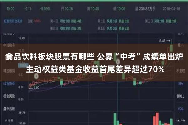 食品饮料板块股票有哪些 公募“中考”成绩单出炉 主动权益类基金收益首尾差异超过70%
