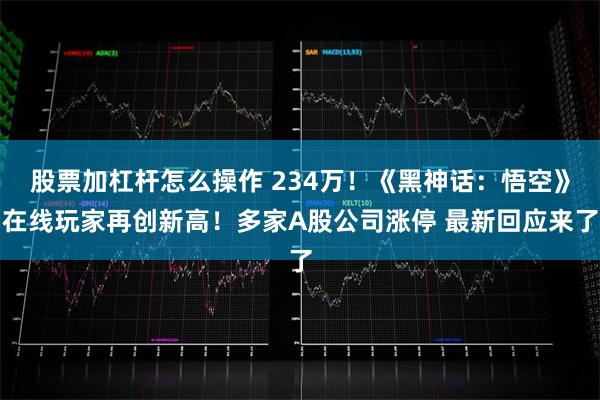 股票加杠杆怎么操作 234万！《黑神话：悟空》在线玩家再创新高！多家A股公司涨停 最新回应来了