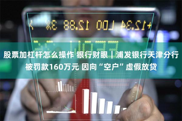 股票加杠杆怎么操作 银行财眼｜浦发银行天津分行被罚款160万元 因向“空户”虚假放贷